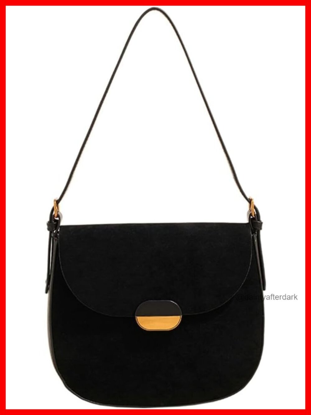Faux Suede Crossbody Bag Small Trendy Saddle Satchel Shoulder Bag
